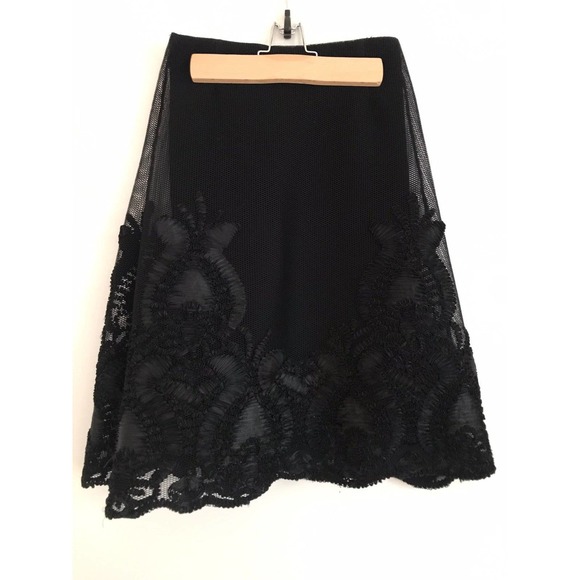 MAJE Mesh Accents Midi Skirt - Picture 3 of 10